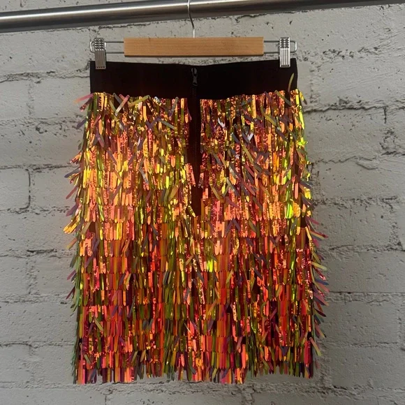 Milly Multicolor Matchstick Sequin Pencil Skirt Size 2 (estimated) - Picture 4 of 13